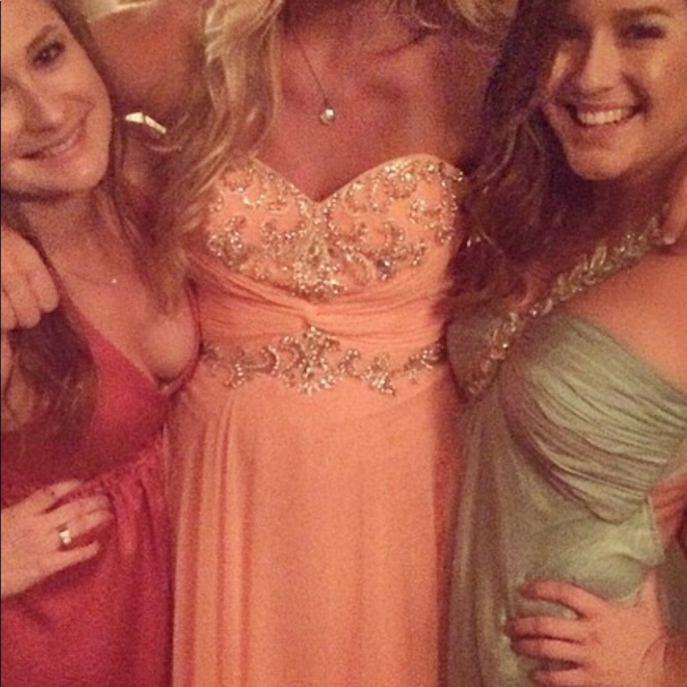 Beautiful embroidered prom dress